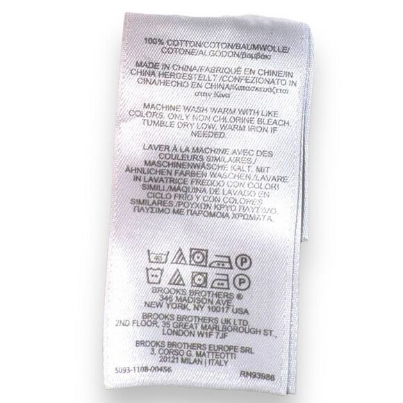 Brooks Brothers White Micro Palm Print Regent Oxford Shirt M - Picture 6 of 8